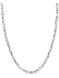 Collection EFFY Men's Box Link 22" Chain Necklace in Sterling Silver