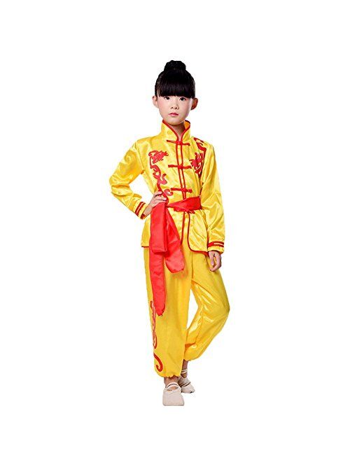 ZooBoo Martial Arts Uniform Kung Fu Training Clothes with Belt - Synthetic Silk