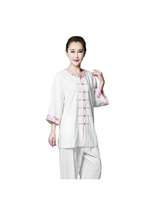 ZooBoo Women Taichi Uniform Martial Art Set Breathable Morning Exercise Wear