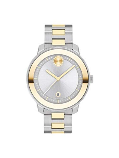 Movado Women's Swiss Quartz Watch with Stainless Steel Strap, Two Tone, 16.95 (Model: 3600749)