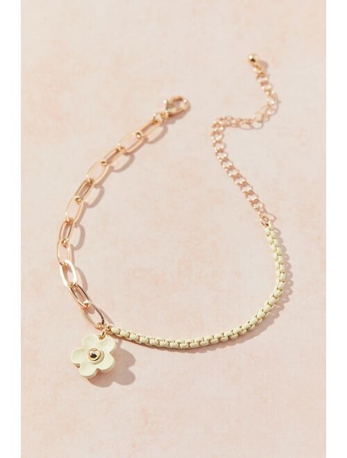 Urban Outfitters Enamel Flower Chain Bracelet