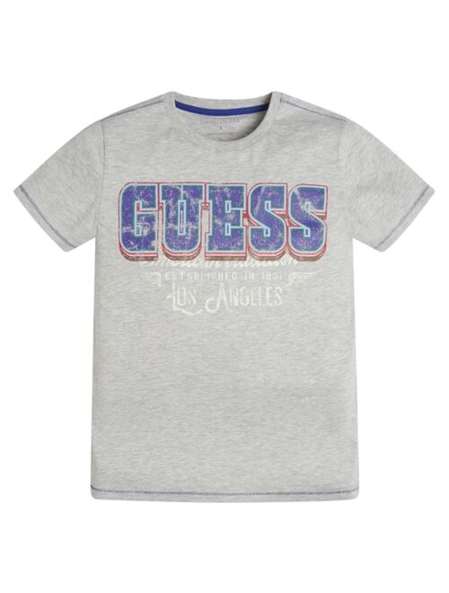 GUESS Big Boys Digital Print Logo Organic Cotton T-shirt