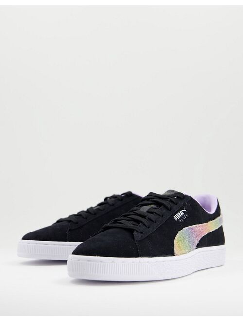 PUMA Suede Rainbow Sneakers in Black