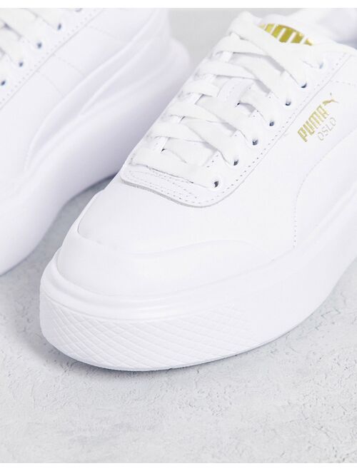 Puma Oslo Femme sneakers in white and baby blue