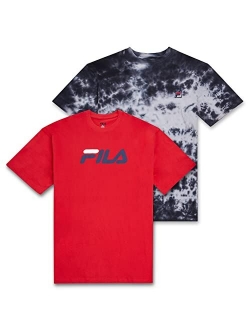 FilaBig & Tall T-Shirts for Men, Oversize Tees, 2 Pack