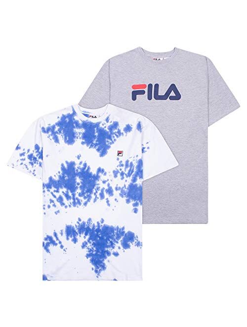 Fila Big & Tall T-Shirts for Men, Oversize Tees, 2 Pack