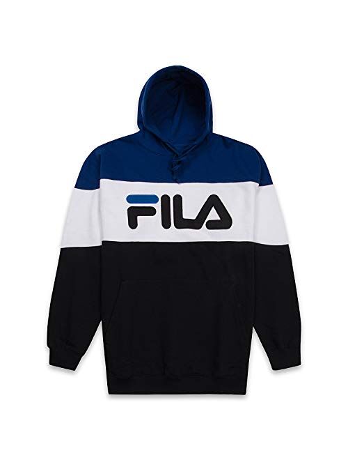 FILA Mens Big and Tall Colorblock Pullover Hoodie