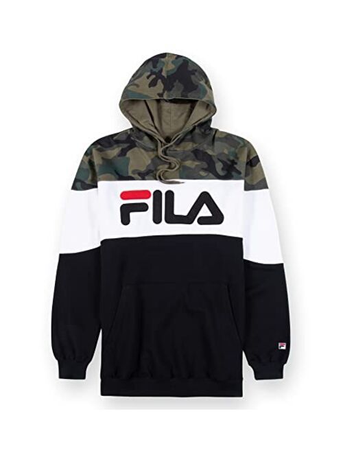 FILA Mens Big and Tall Colorblock Pullover Hoodie