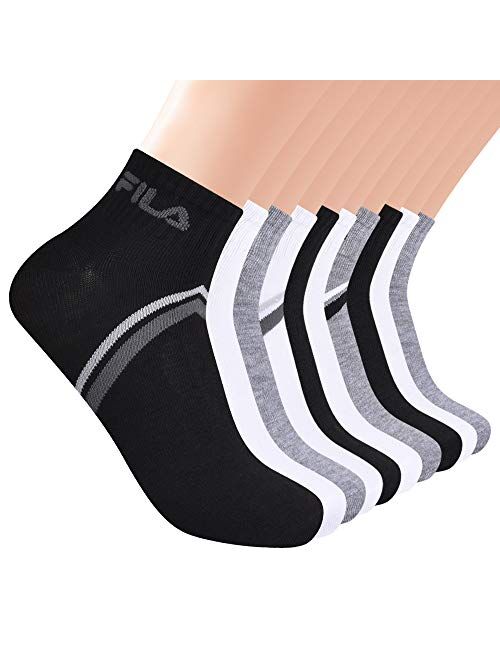 Fila mens Chevron Striped Quarter Socks