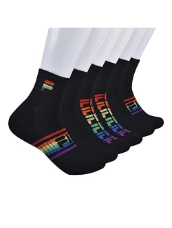 mens Striped Half Cushion Quarter Socks