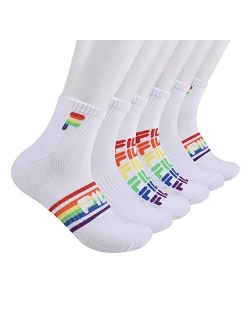 mens Striped Half Cushion Quarter Socks