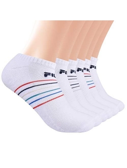 mens Striped Half Cushion No Show Socks