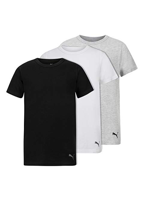 PUMA 3 Pack Boys' Classic Crew Neck T-Shirt