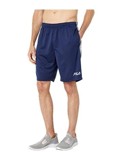 Micromesh Polyester Solid Elastic Waist Shorts