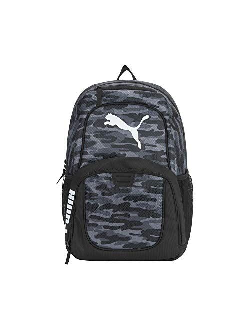 PUMA unisex adult Evercat Contender 3.0 Backpack, Black/Silver, One Size US