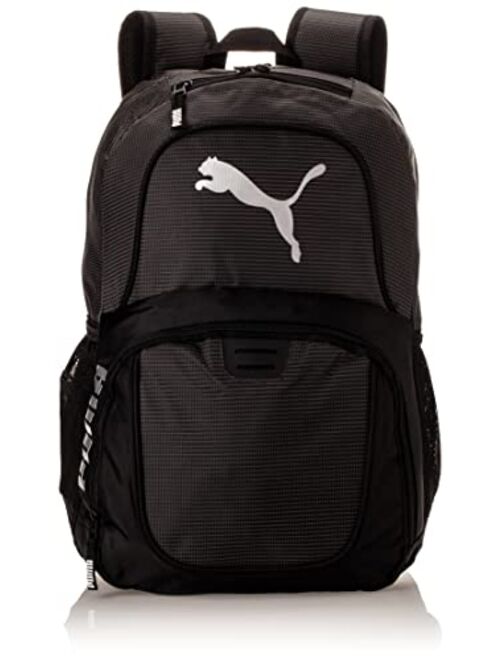 PUMA unisex adult Evercat Contender 3.0 Backpack, Black/Silver, One Size US