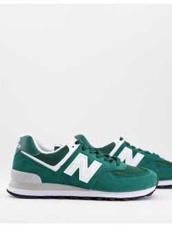 574 sneakers in deep green and white