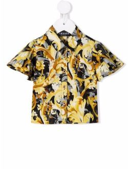 Kids baroque-pattern print shirt