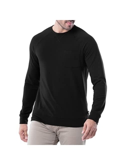 Men's French Terry Long Sleeve Raglan Tee Shirt