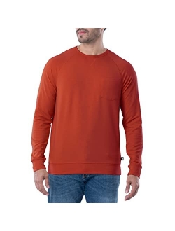 Men's French Terry Long Sleeve Raglan Tee Shirt