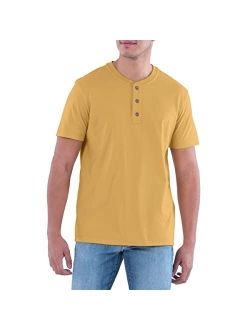 Men's Short Sleeve Soft Washed Cotton Henley T-Shirt