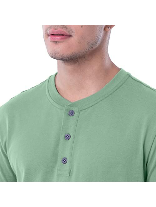 Lee Men's Short Sleeve Soft Washed Cotton Henley T-Shirt