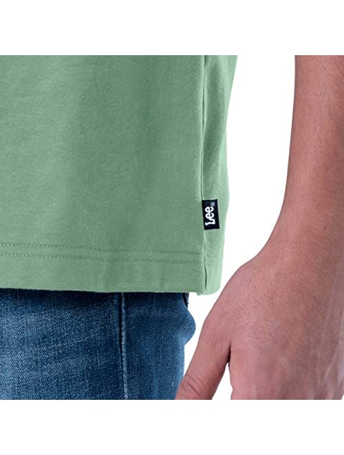 Lee Men's Short Sleeve Soft Washed Cotton Henley T-Shirt