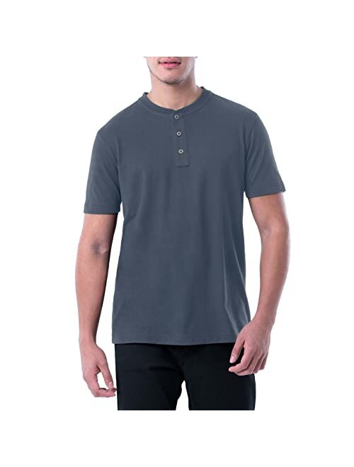 Lee Men's Short Sleeve Soft Washed Cotton Henley T-Shirt