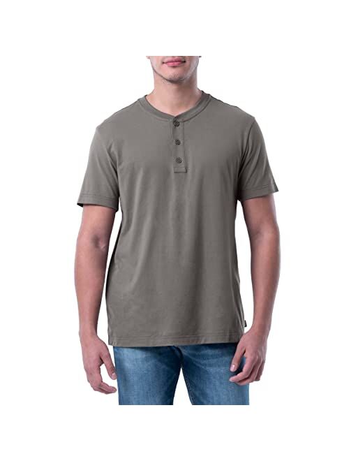 Lee Men's Short Sleeve Soft Washed Cotton Henley T-Shirt