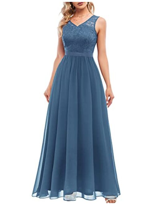 DRESSTELLS Womens Formal Bridesmaid Dress, Evening Gown for Prom Wedding Party