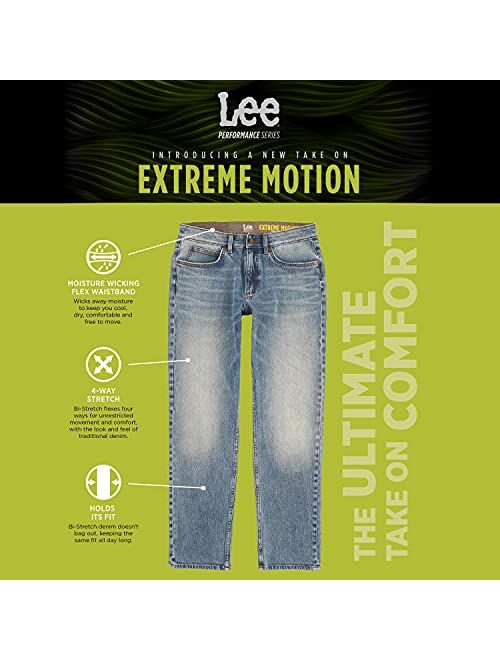 Lee Men's Extreme Motion Bi-Stretch Slim Straight Leg Jean