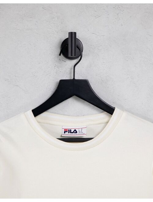 Fila long sleeve top with logo in ecru