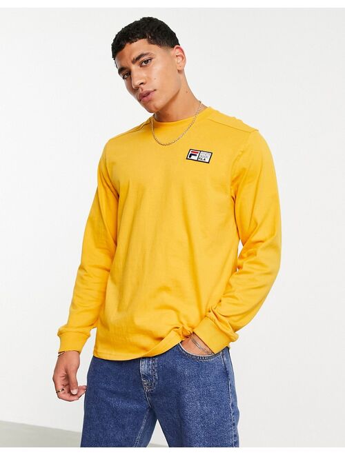 Fila long sleeve top with back print in yellow