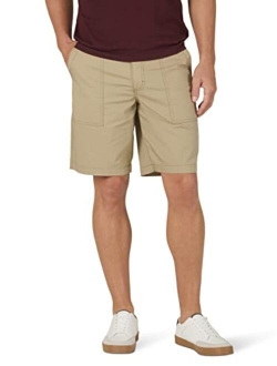 Men's Extreme Motion Relaxed Fit Utility Flat Front Short