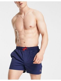 Artoni box logo swim shorts in navy
