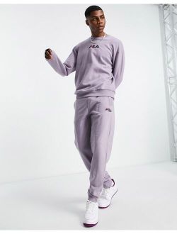 sweatpants with logo in purple