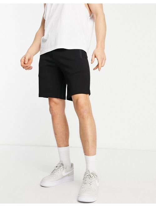 Armani Exchange jersey shorts with back logo in black