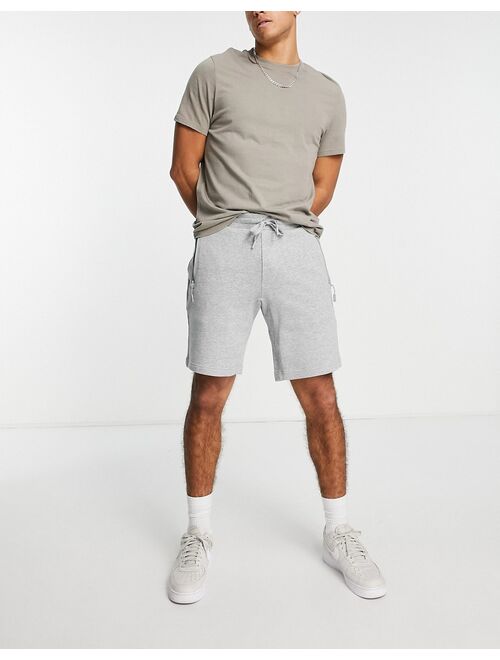 Armani Exchange jersey shorts with back logo in gray