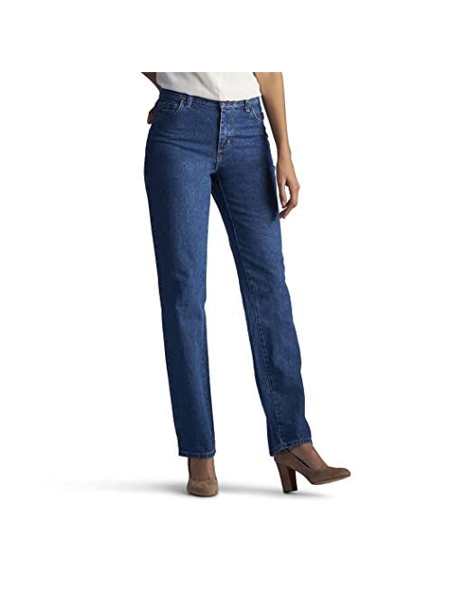 Lee Women's Petite Relaxed Fit All Cotton Straight Leg Jean