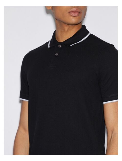 A|X Armani Exchange Men's Contrast Tipped Polo Shirt