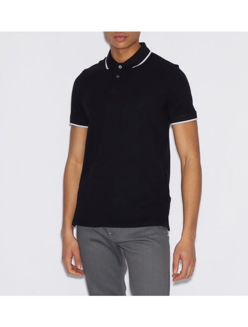 A|X Armani Exchange Men's Contrast Tipped Polo Shirt