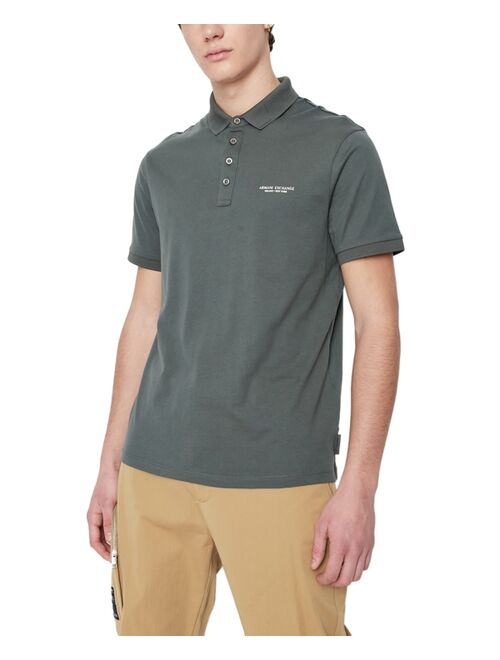 A|X Armani Exchange Men's Milano/New York Regular-Fit Logo-Print Polo Shirt