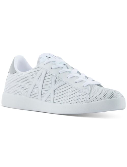 A|X Armani Exchange Men's Side Logo Leather Sneaker