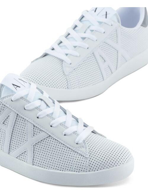 A|X Armani Exchange Men's Side Logo Leather Sneaker