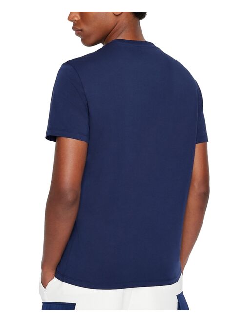 A|X Armani Exchange Men's Asymmetrical Logo V-Neck T-Shirt