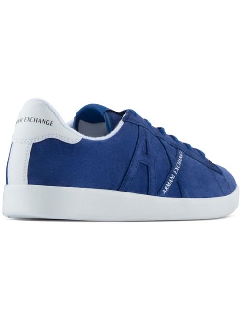 A|X Armani Exchange Men's Suede Side Logo Sneaker