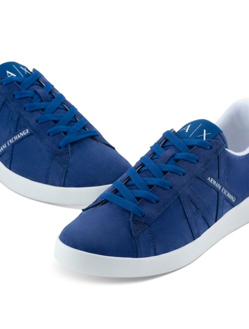 A|X Armani Exchange Men's Suede Side Logo Sneaker