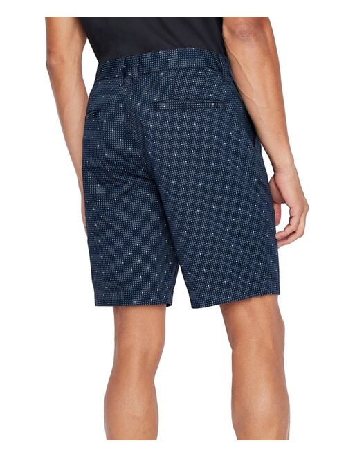 A|X Armani Exchange Men's Stretch Twill Geo-Print Bermuda Shorts