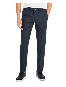 A|X Armani Exchange Men's Blue Windowpane Wool Suit Separate Pants