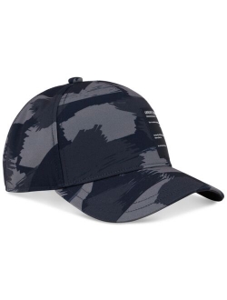 A|X Armani Exchange Men's Brushstroke Camouflage Logo Label Patch Baseball Hat